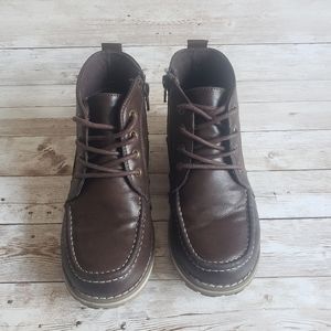 Children's Place Toddler Boys Lace Up Boots- Brown